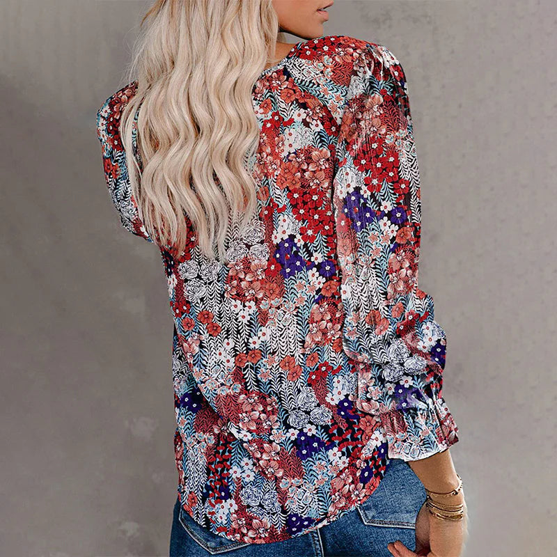 Rowan™ | Floral Print Boho Blouse
