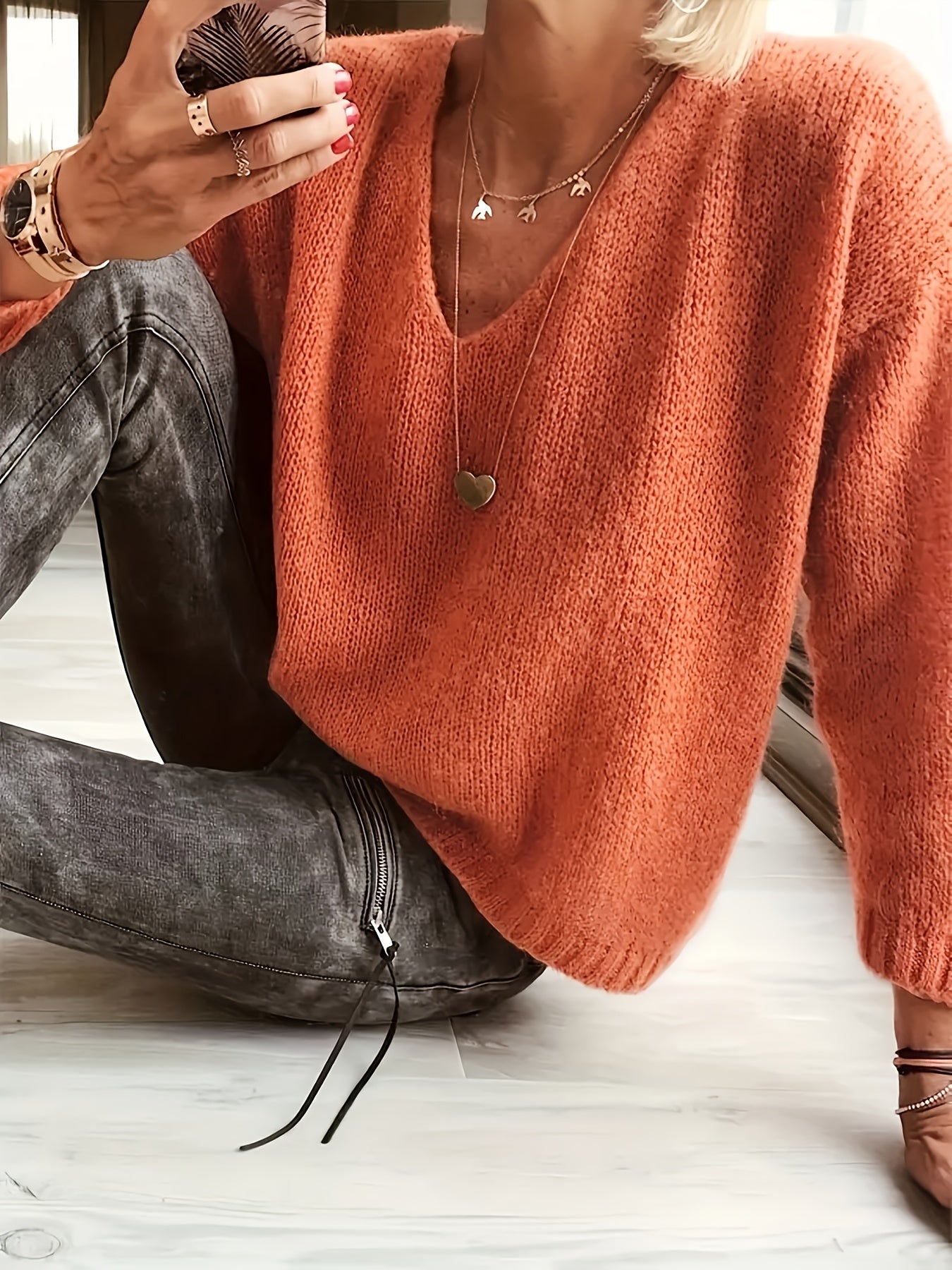 Dharra™ – Elegant Knit Sweater