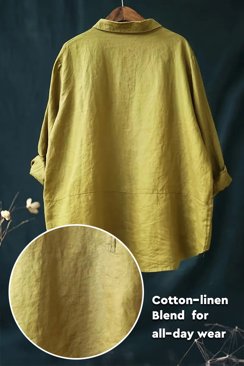 Alliyah | Vintage Cotton-Linen Shirt