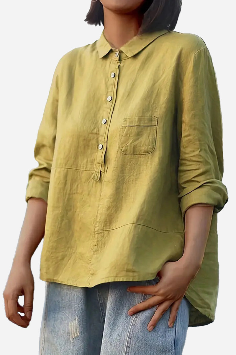 Alliyah | Vintage Cotton-Linen Shirt