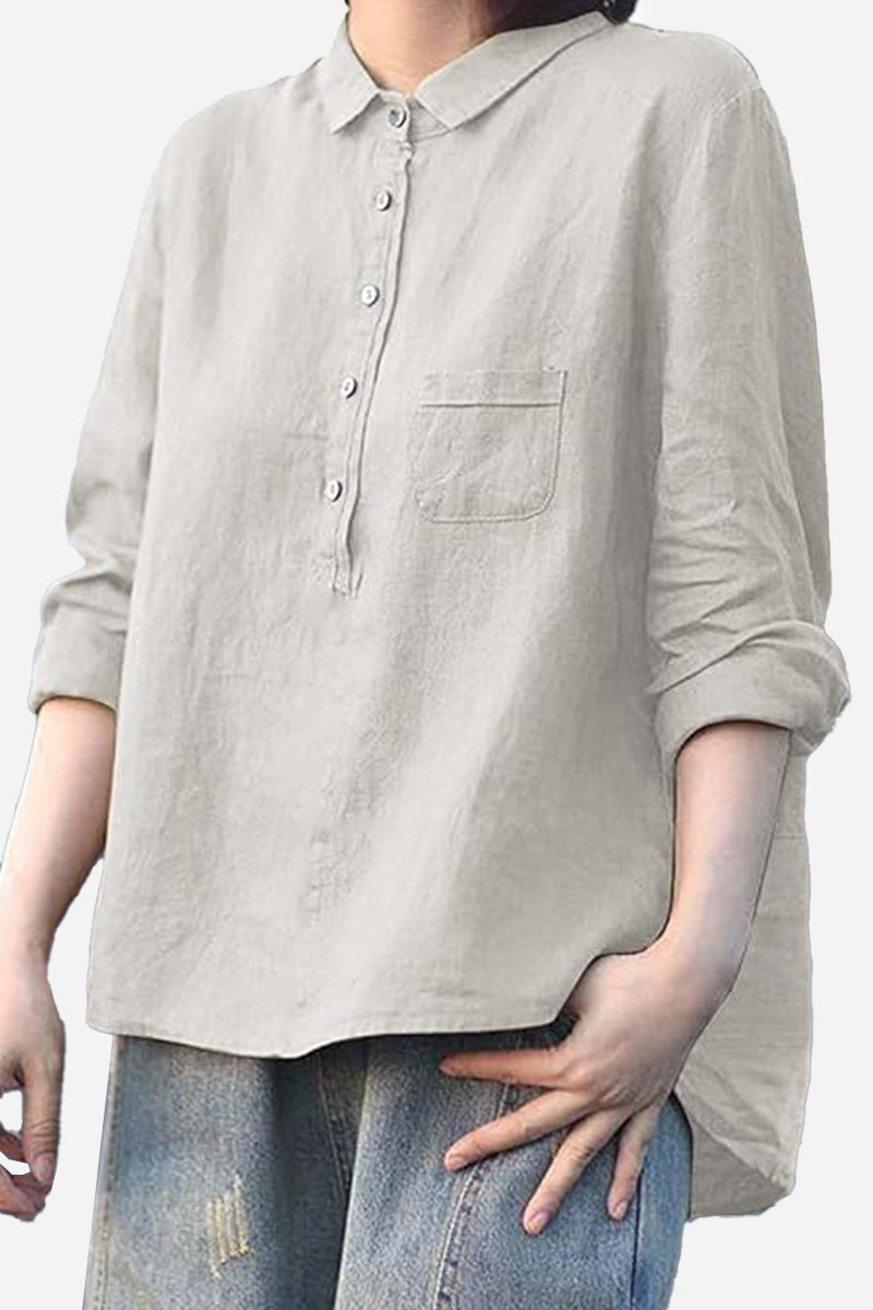Alliyah | Vintage Cotton-Linen Shirt