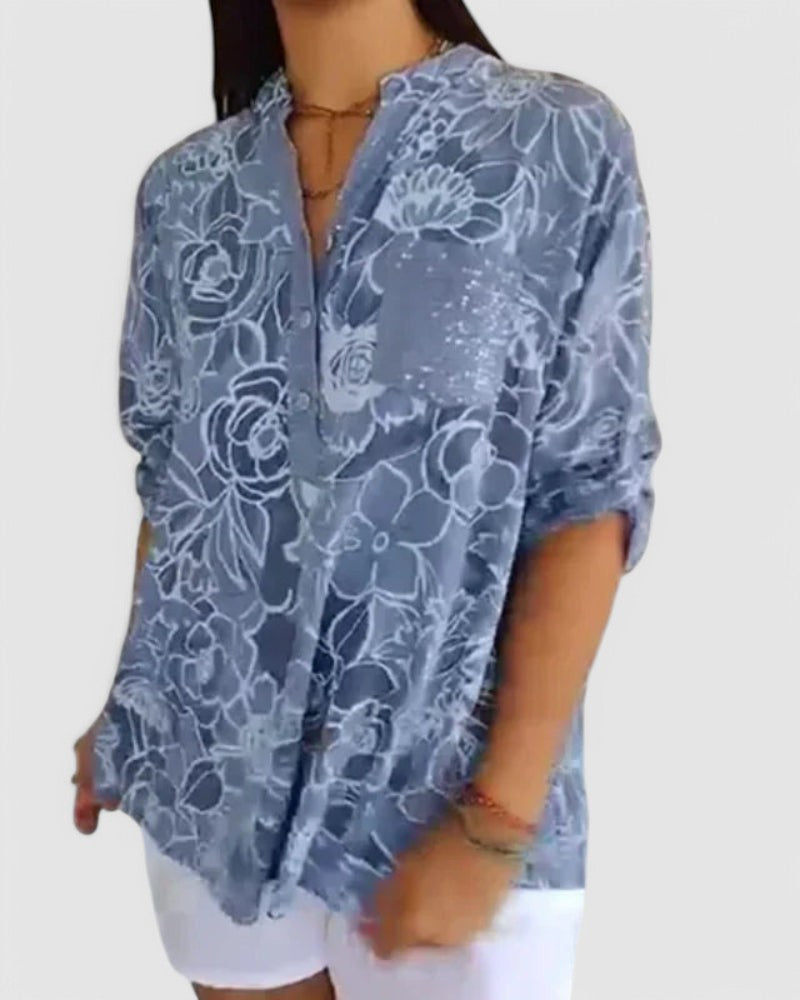 The Catherine- Floral Blouse