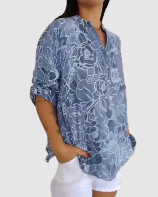 The Catherine- Floral Blouse