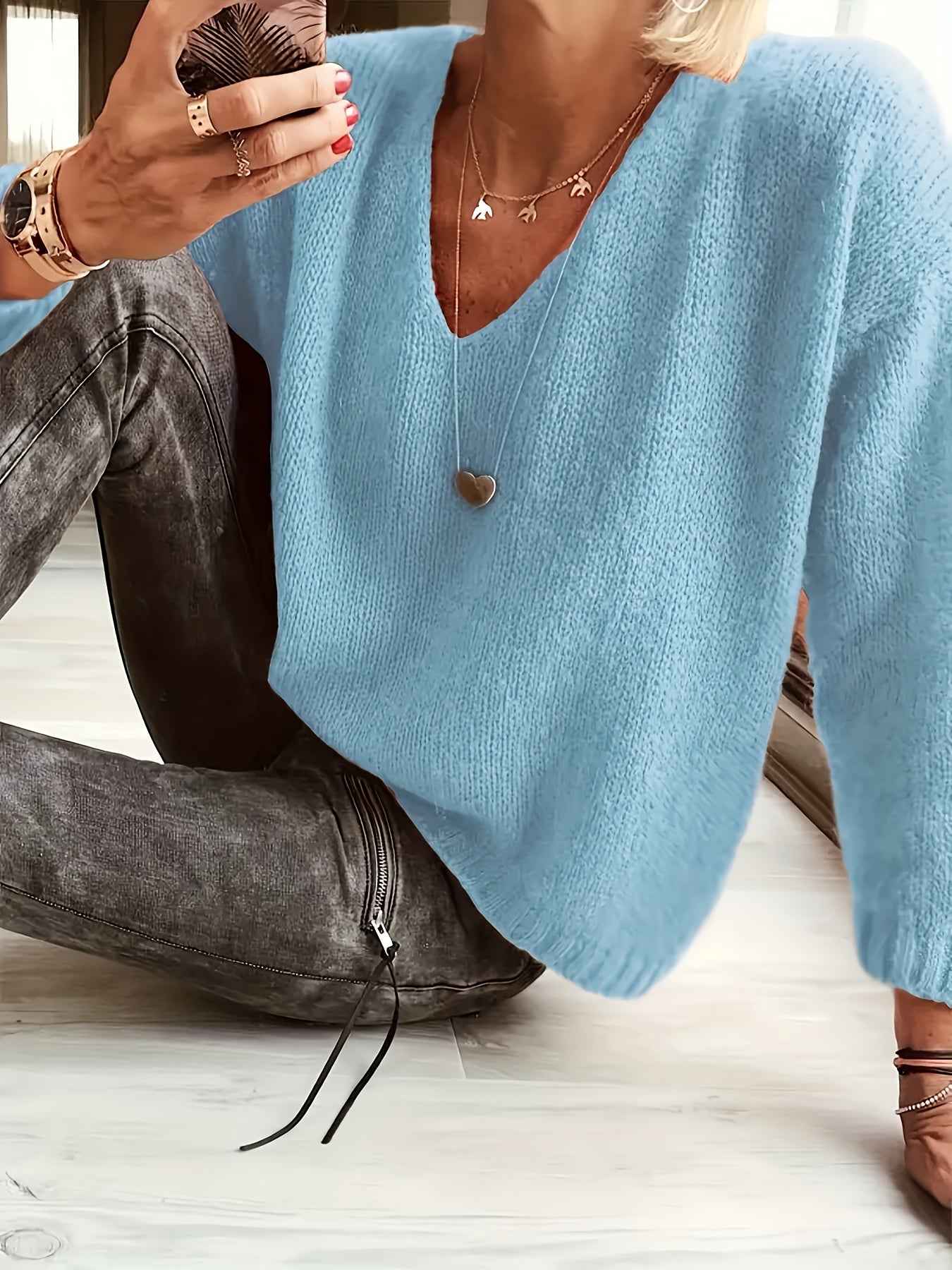 Dharra™ – Elegant Knit Sweater