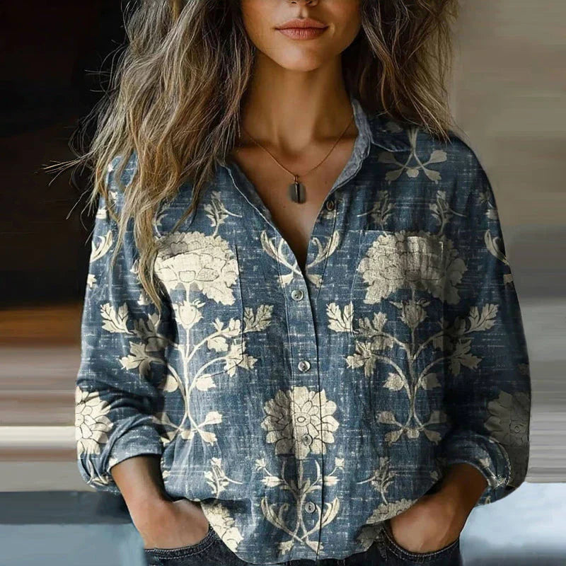 The Ayla | Printed Vintage Blouse