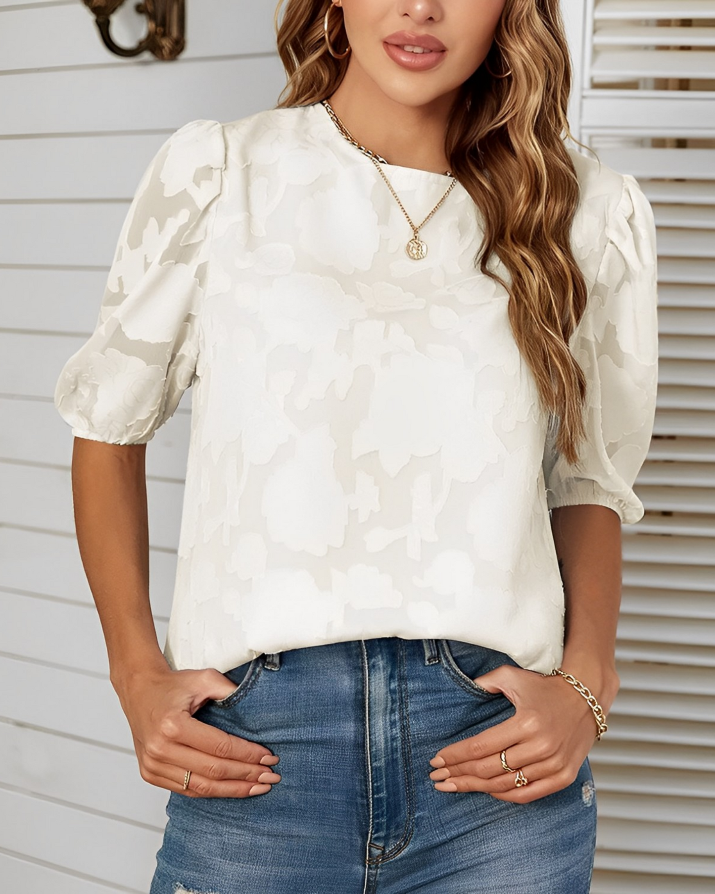 Evie Lane™ | Elegant Embroidered Blouse