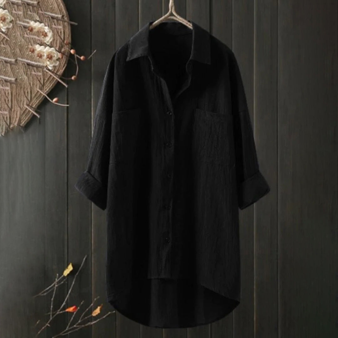 Nyora™ | Button-Down Shirt in Premium Cotton Blend