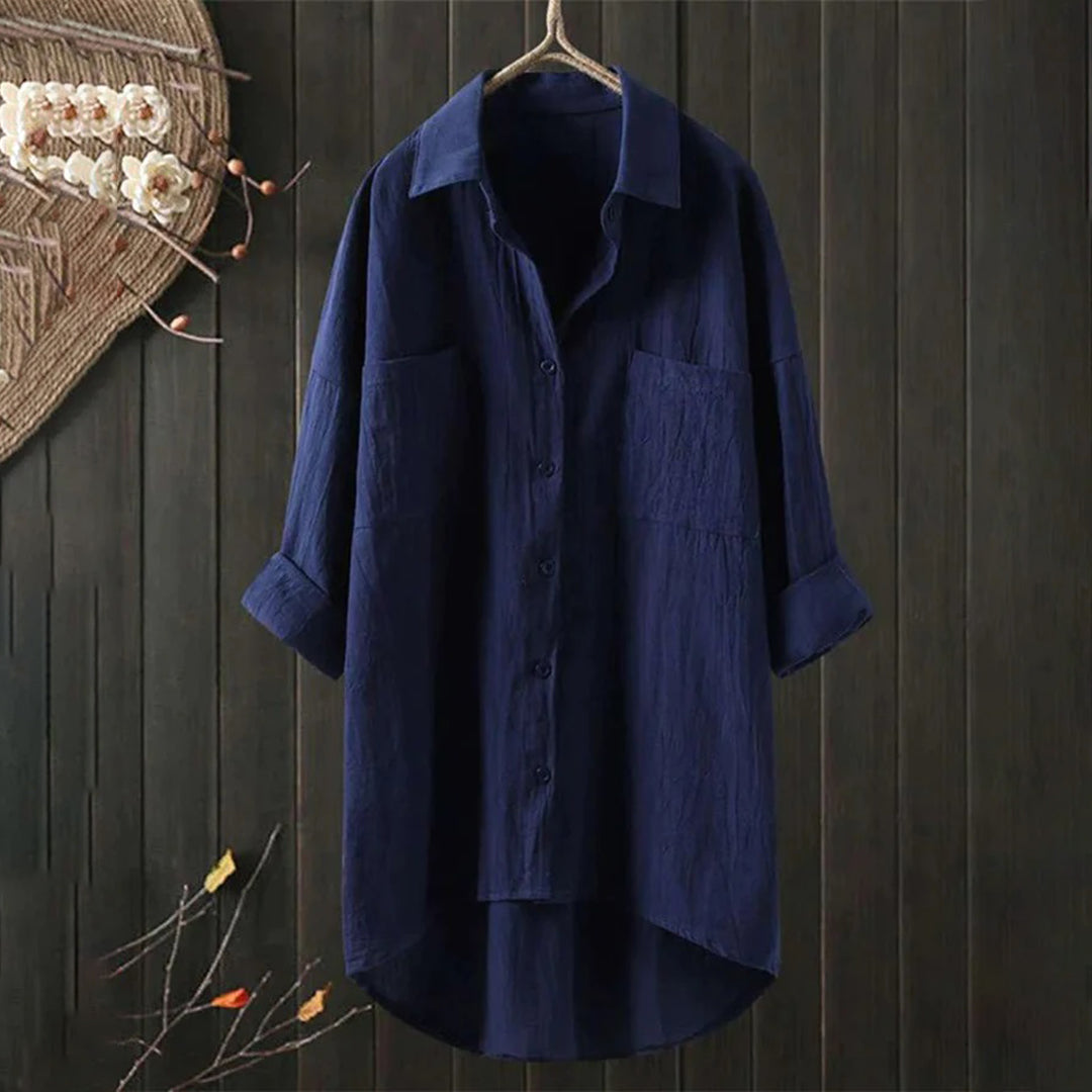 Nyora™ | Button-Down Shirt in Premium Cotton Blend