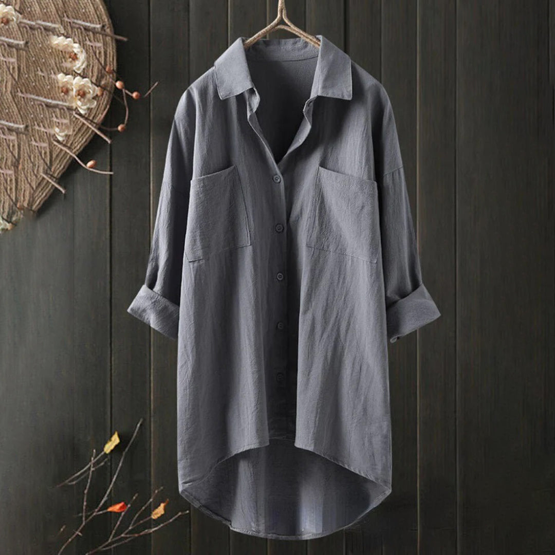 Nyora™ | Button-Down Shirt in Premium Cotton Blend