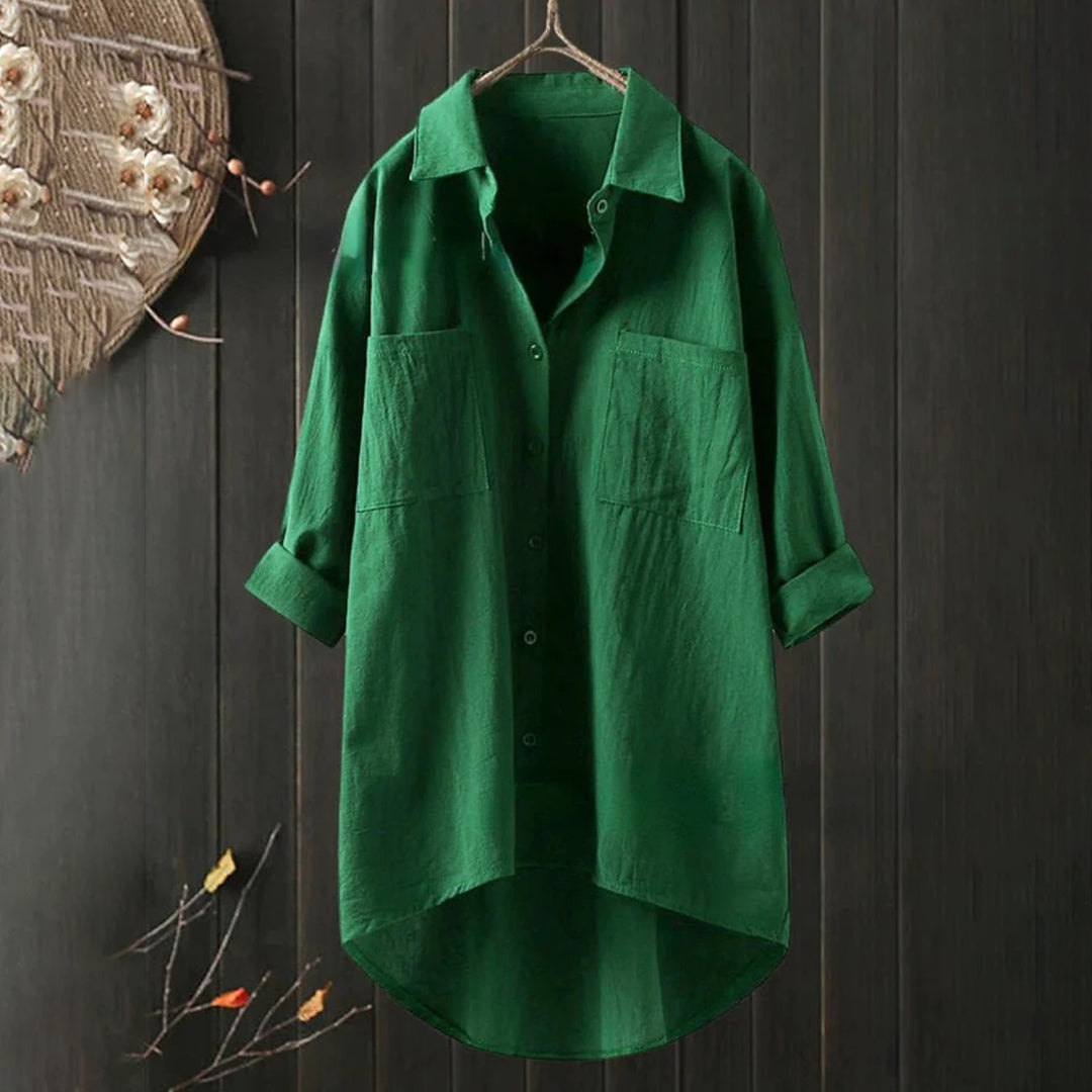 Nyora™ | Button-Down Shirt in Premium Cotton Blend