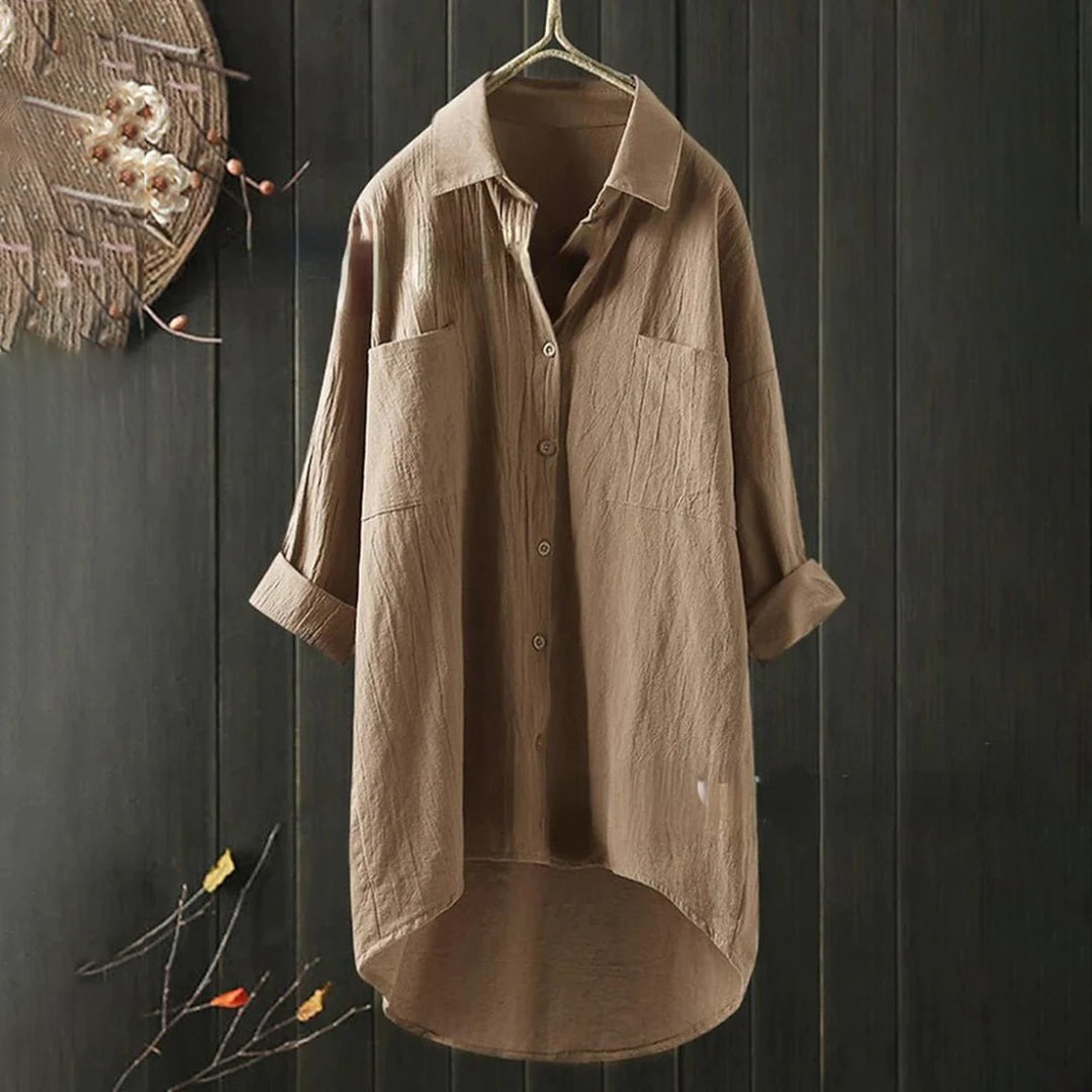 Nyora™ | Button-Down Shirt in Premium Cotton Blend