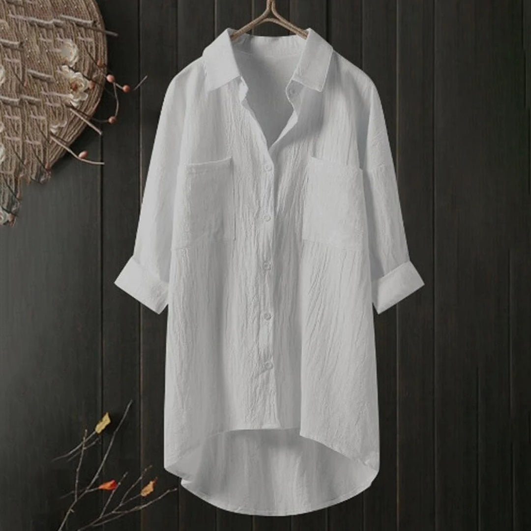 Nyora™ | Button-Down Shirt in Premium Cotton Blend