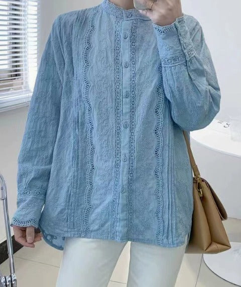 Zali™ | Embroidered Blouse – Elegant & Feminine