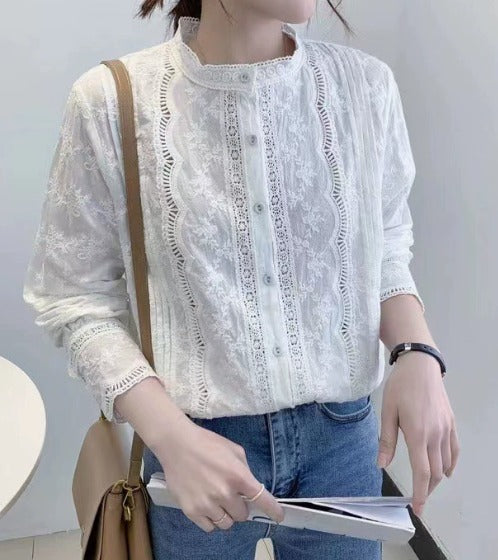 Zali™ | Embroidered Blouse – Elegant & Feminine
