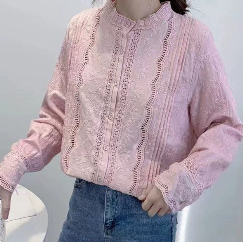 Zali™ | Embroidered Blouse – Elegant & Feminine