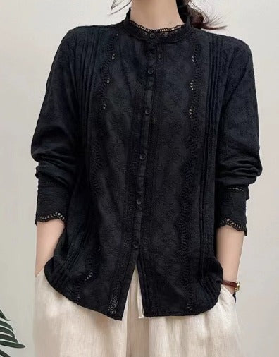 Zali™ | Embroidered Blouse – Elegant & Feminine