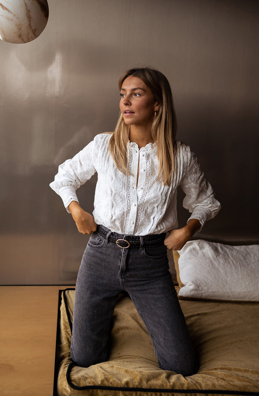 Zali™ | Embroidered Blouse – Elegant & Feminine