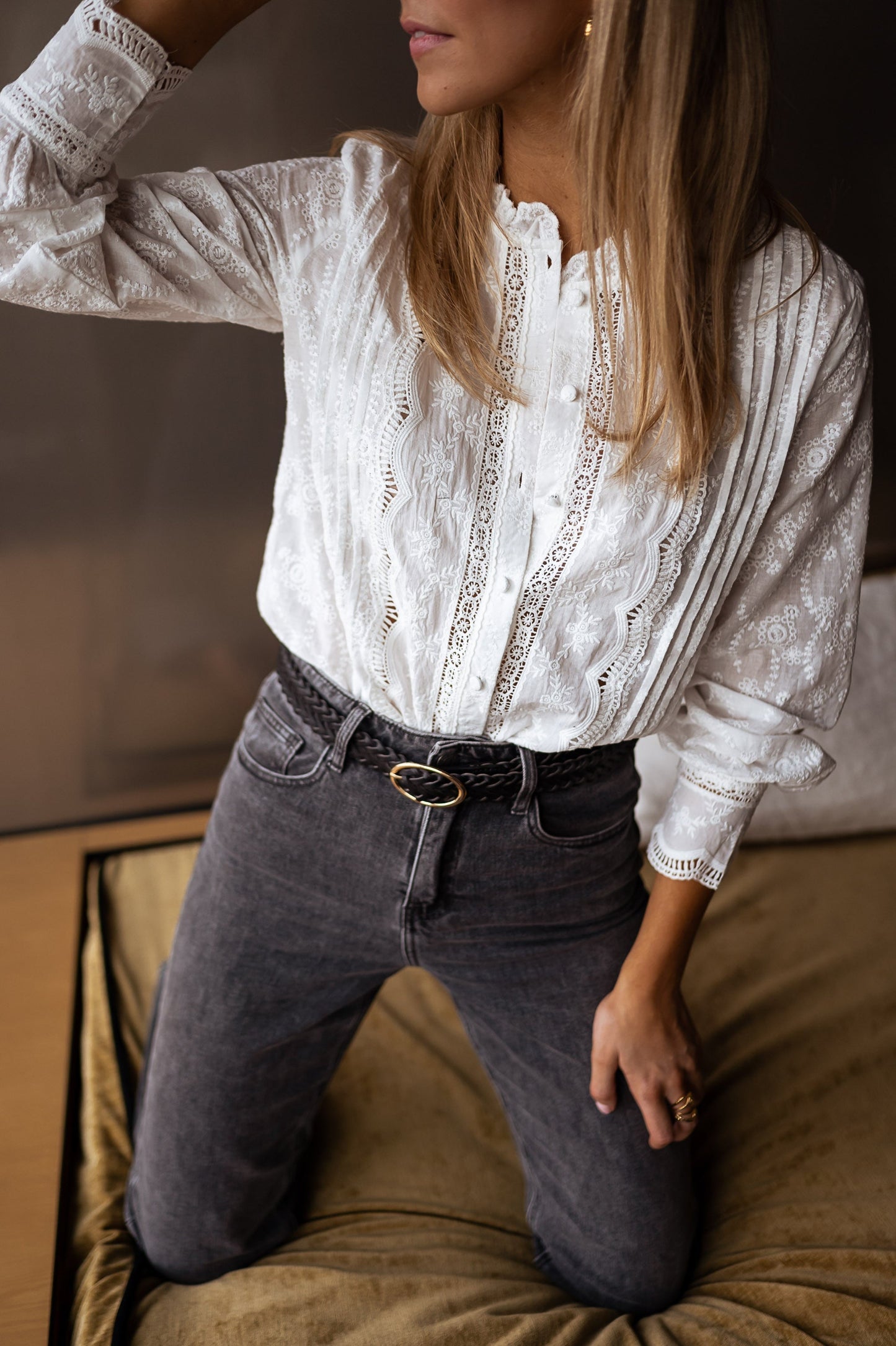 Zali™ | Embroidered Blouse – Elegant & Feminine