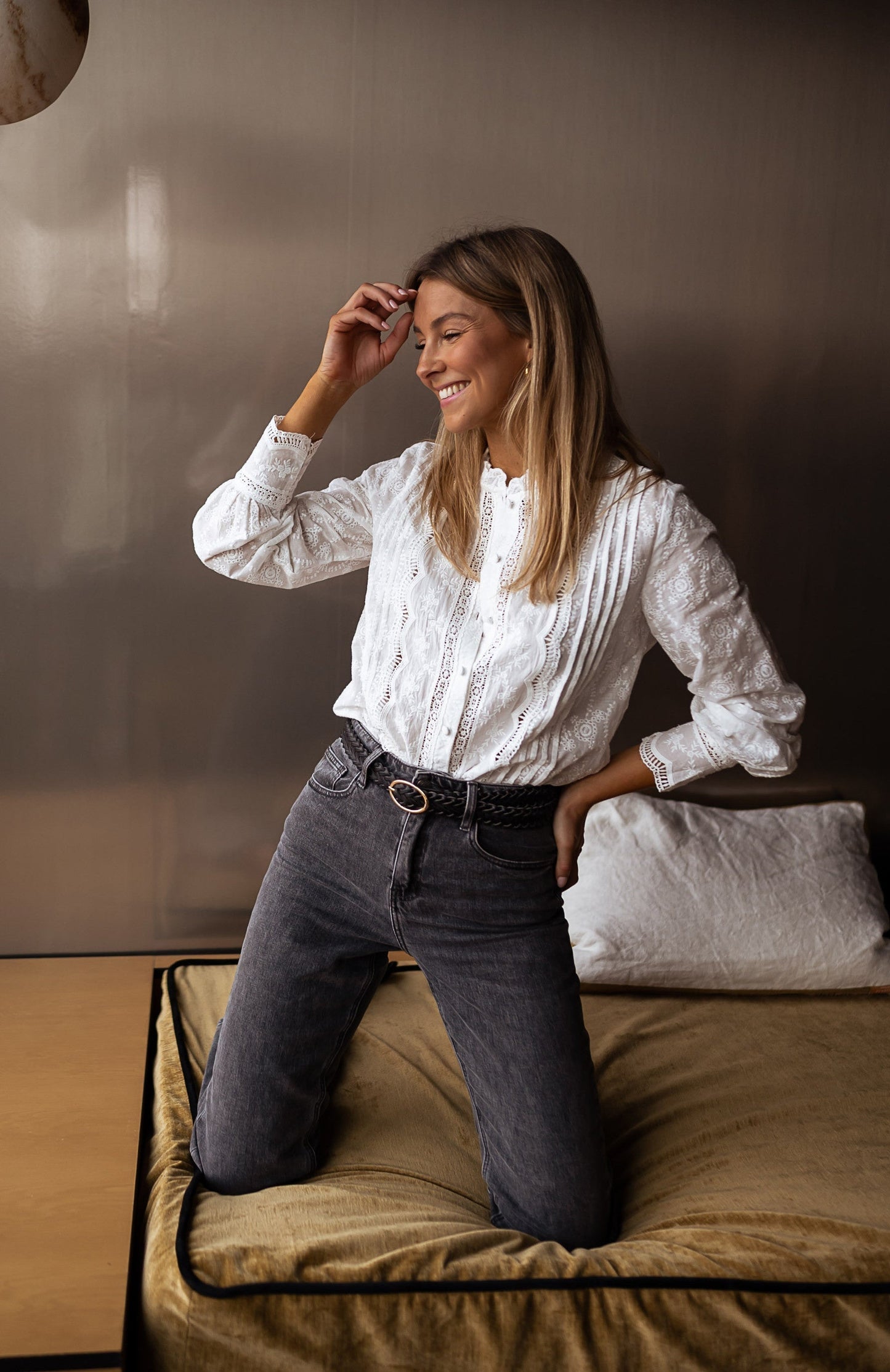 Zali™ | Embroidered Blouse – Elegant & Feminine
