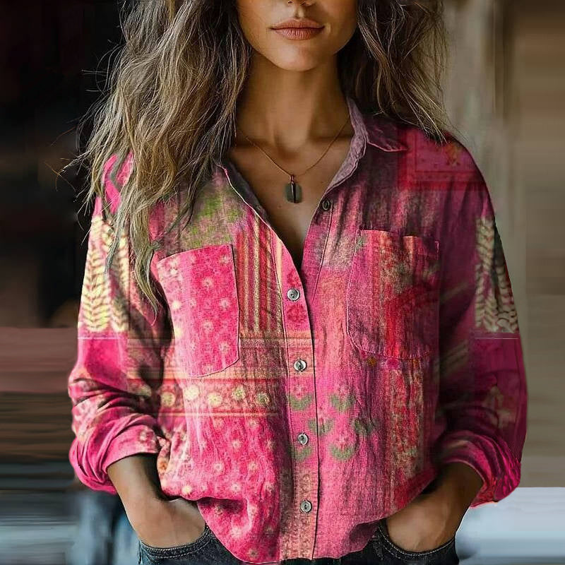 The Ayla | Printed Vintage Blouse