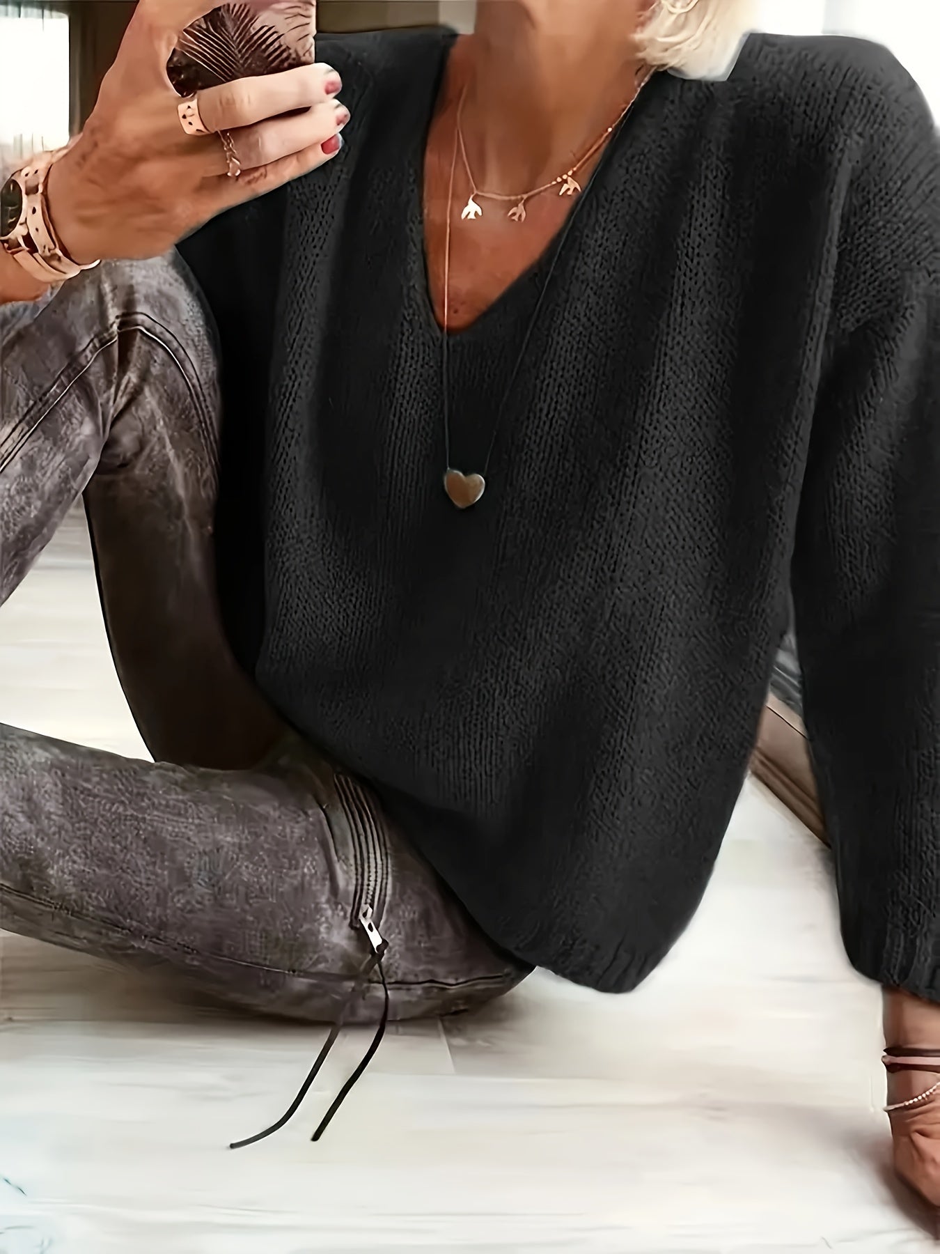 Dharra™ – Elegant Knit Sweater