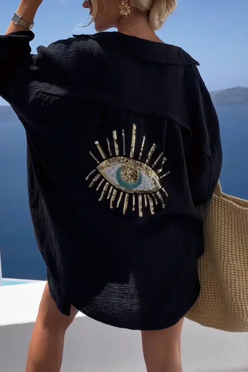 Aniya™ | Embellished Oversized Shirt