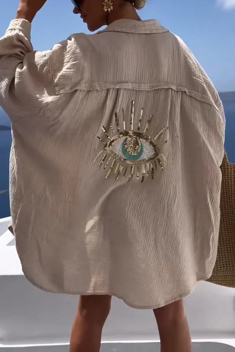 Aniya™ | Embellished Oversized Shirt