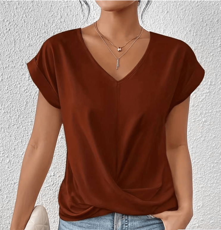 The Maple - Tummy tucking V-neck top