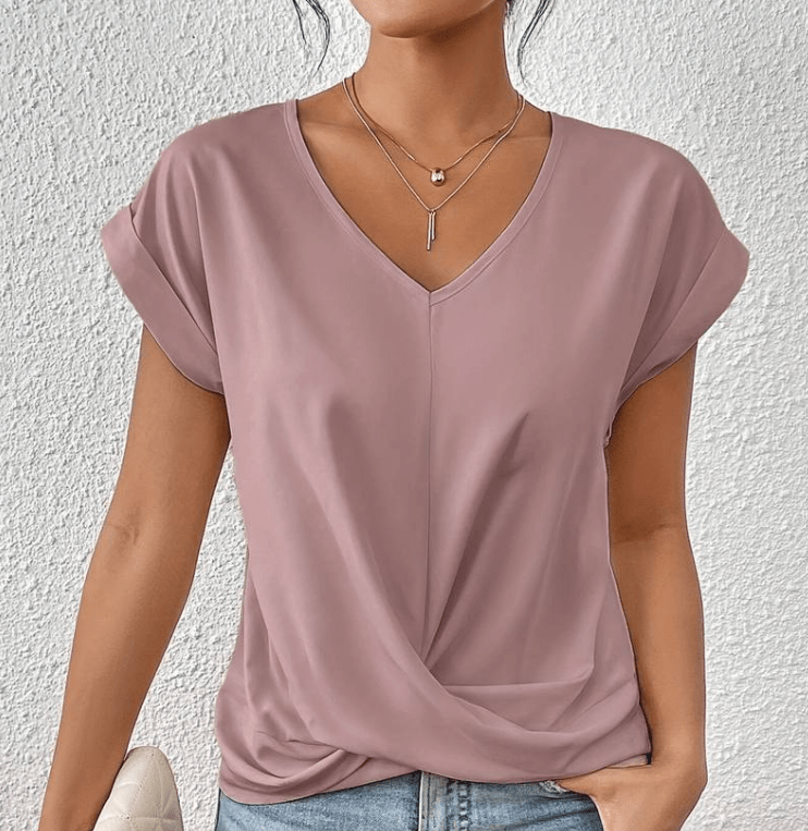 The Maple - Tummy tucking V-neck top