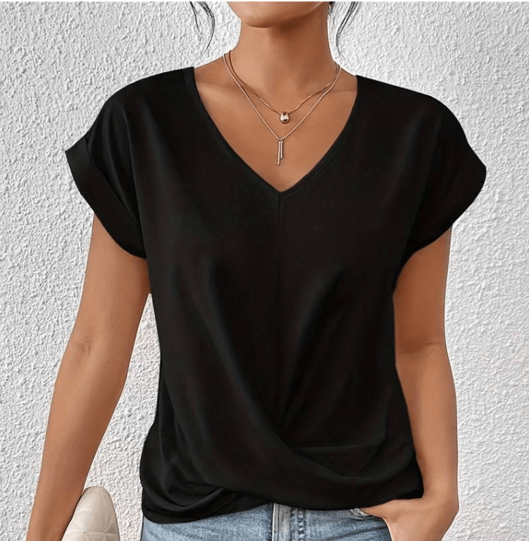 The Maple - Tummy tucking V-neck top