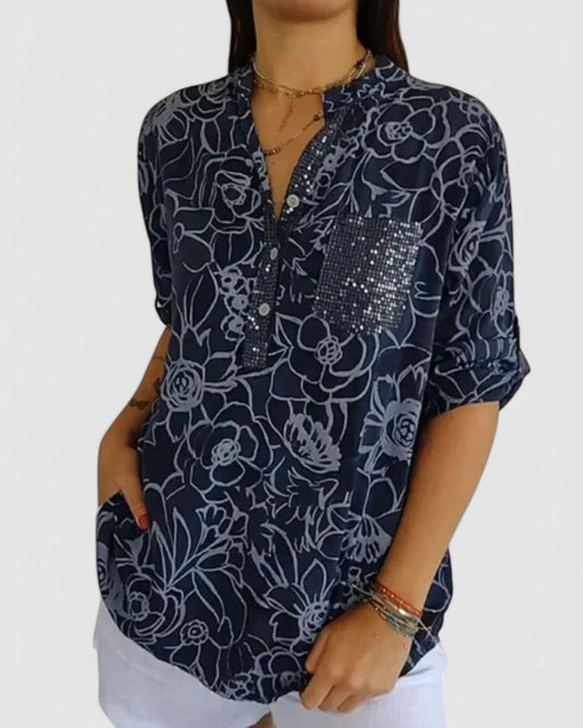 The Catherine- Floral Blouse
