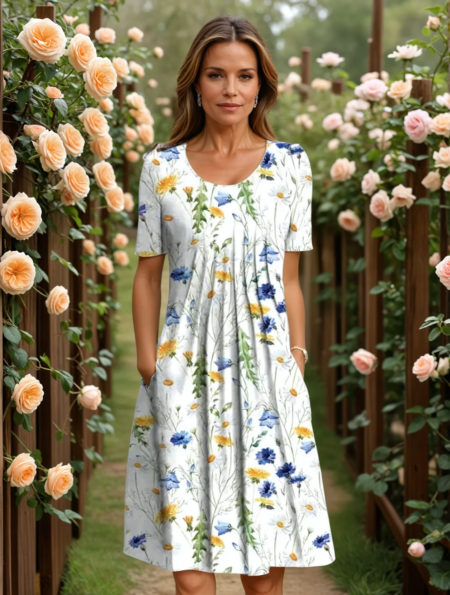 MARIANNE | ELEGANCKA SUKIENKA Z ZASŁONĄ NA BRZUCH