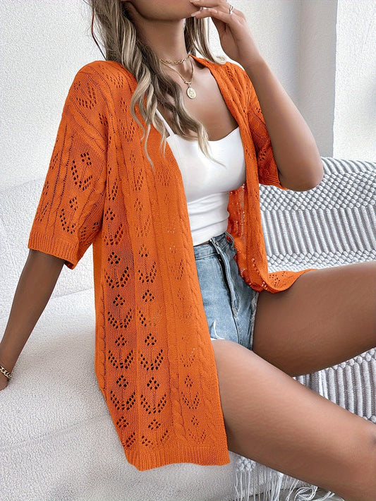 Yarindi™ | Sheer Knit Viscose Cardigan