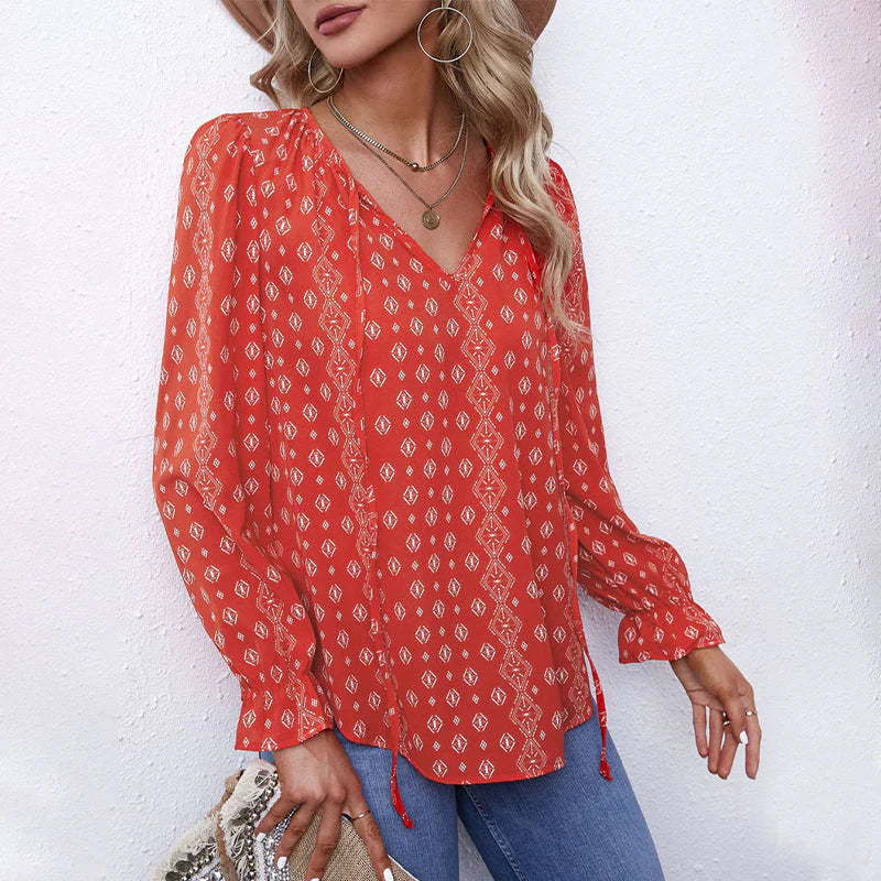 Rowan™ | Floral Print Boho Blouse