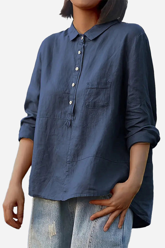 Alliyah | Vintage Cotton-Linen Shirt