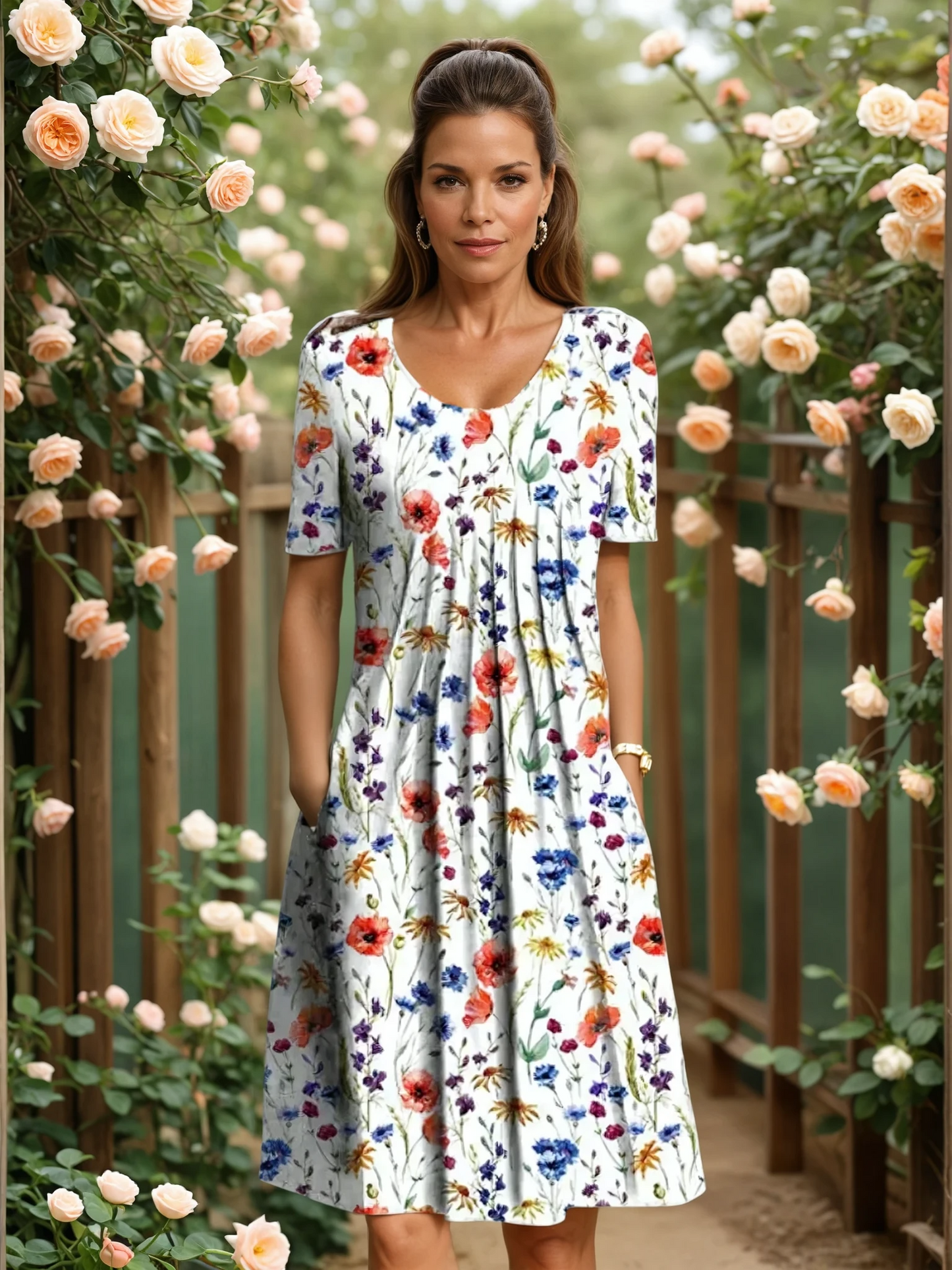 MARIANNE | ELEGANCKA SUKIENKA Z ZASŁONĄ NA BRZUCH