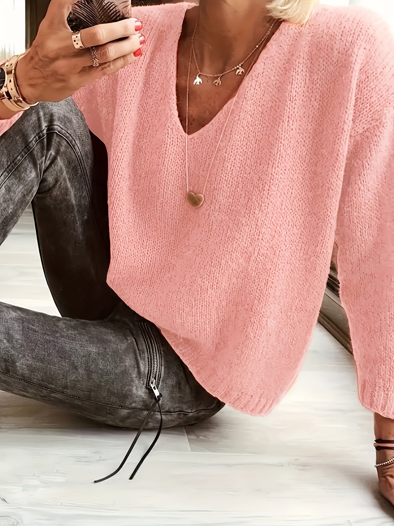Dharra™ – Elegant Knit Sweater
