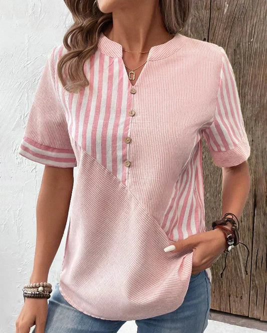 Jazzlyn™ Striped Button-Up Blouse