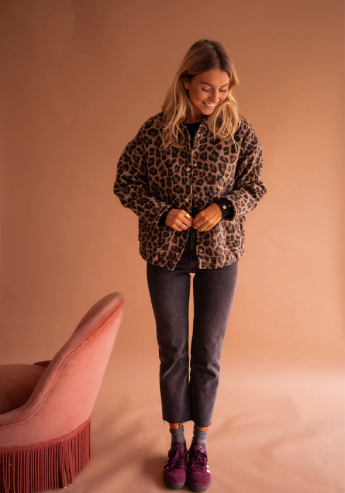 The Sharron - Leopard Bomber Jacket for Women