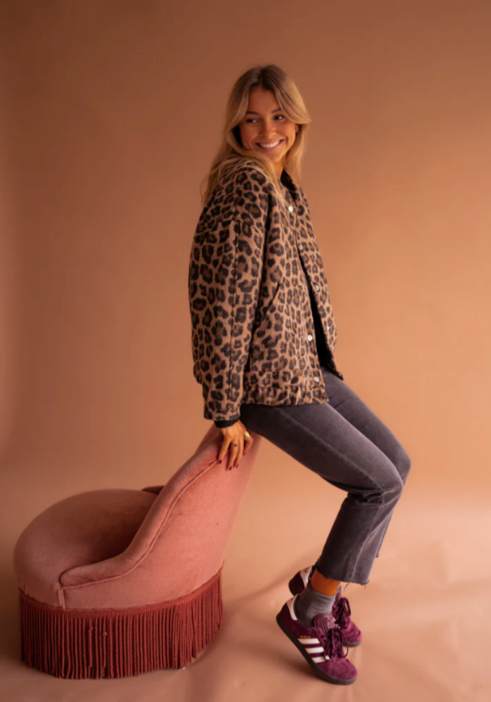 The Sharron - Leopard Bomber Jacket for Women