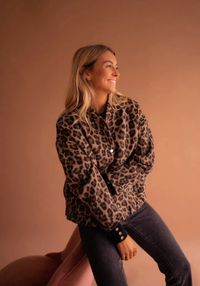 The Sharron - Leopard Bomber Jacket for Women
