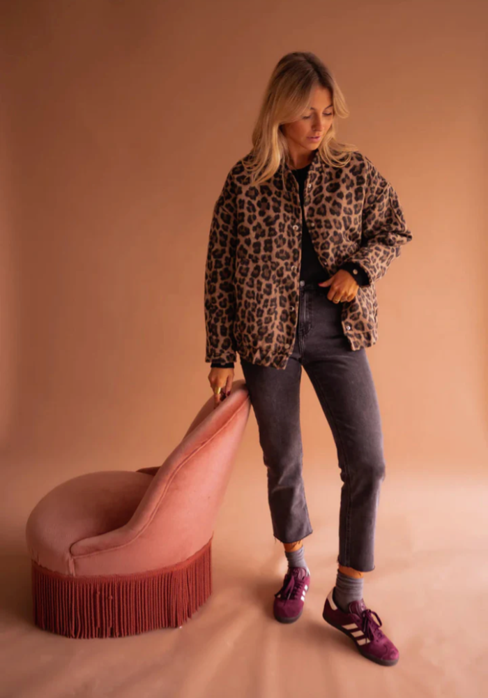 The Sharron - Leopard Bomber Jacket for Women