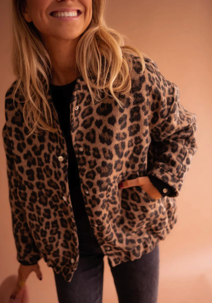 The Sharron - Leopard Bomber Jacket for Women