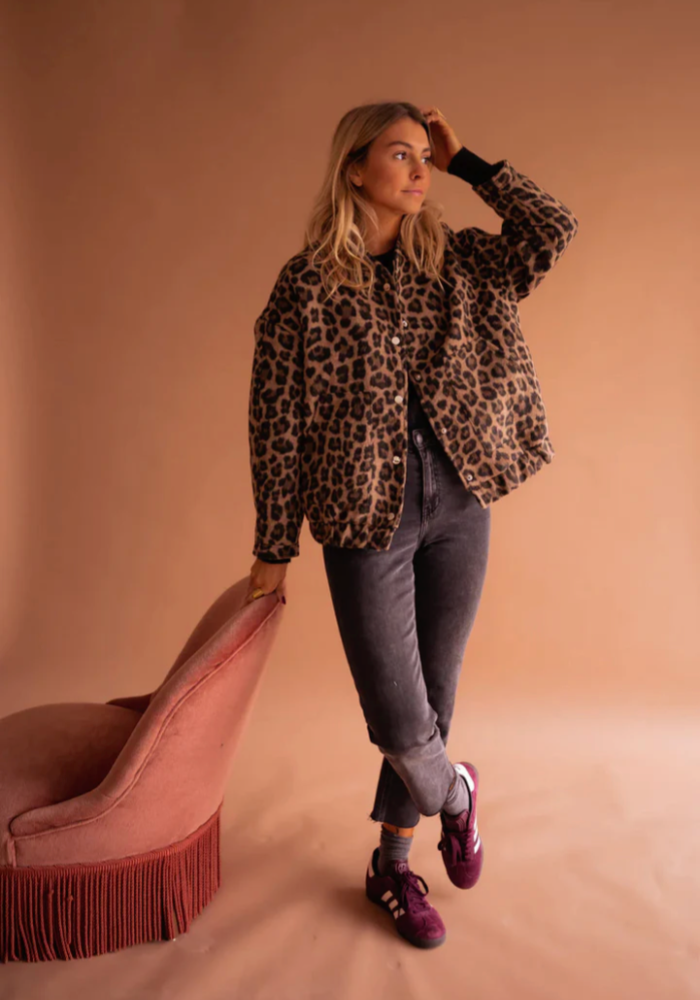 The Sharron - Leopard Bomber Jacket for Women