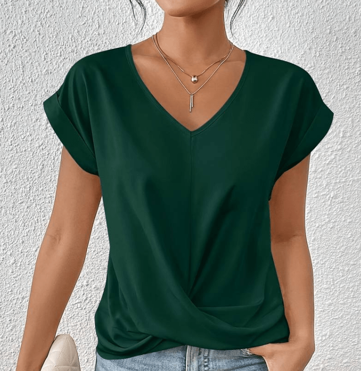 The Maple - Tummy tucking V-neck top