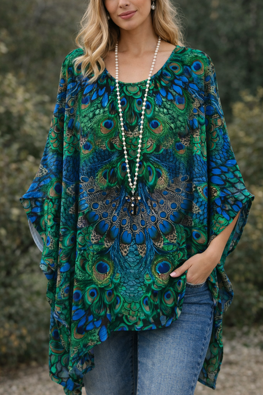 Koszulka w stylu vintage o swobodnym kroju