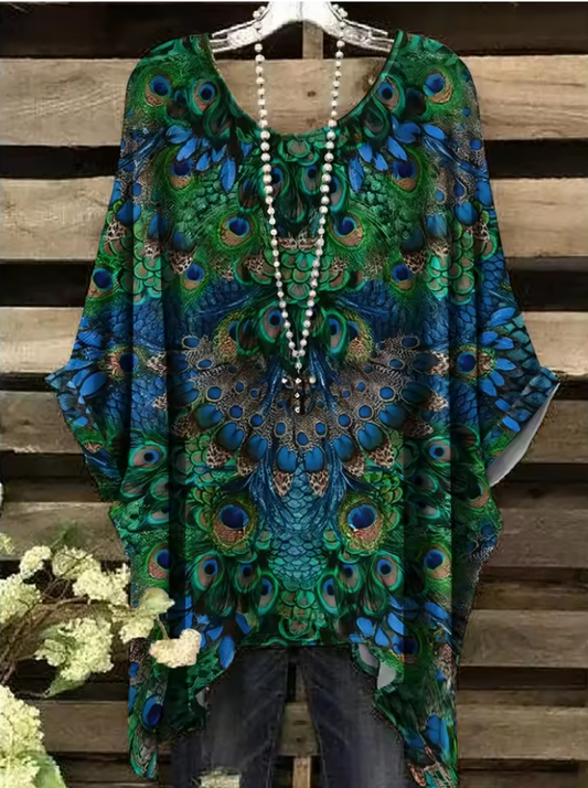 Koszulka w stylu vintage o swobodnym kroju